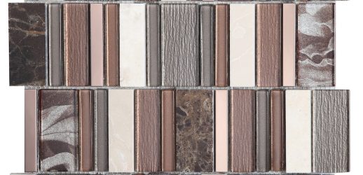 Mosaico Stripes Cinnamon Cristal-Marmol (30x30)